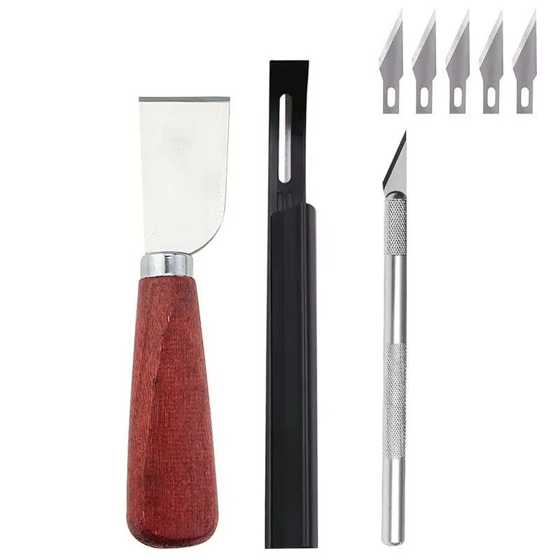Leather Working Tools Set Metal Leather Paring Knife DIY Cutting Tool