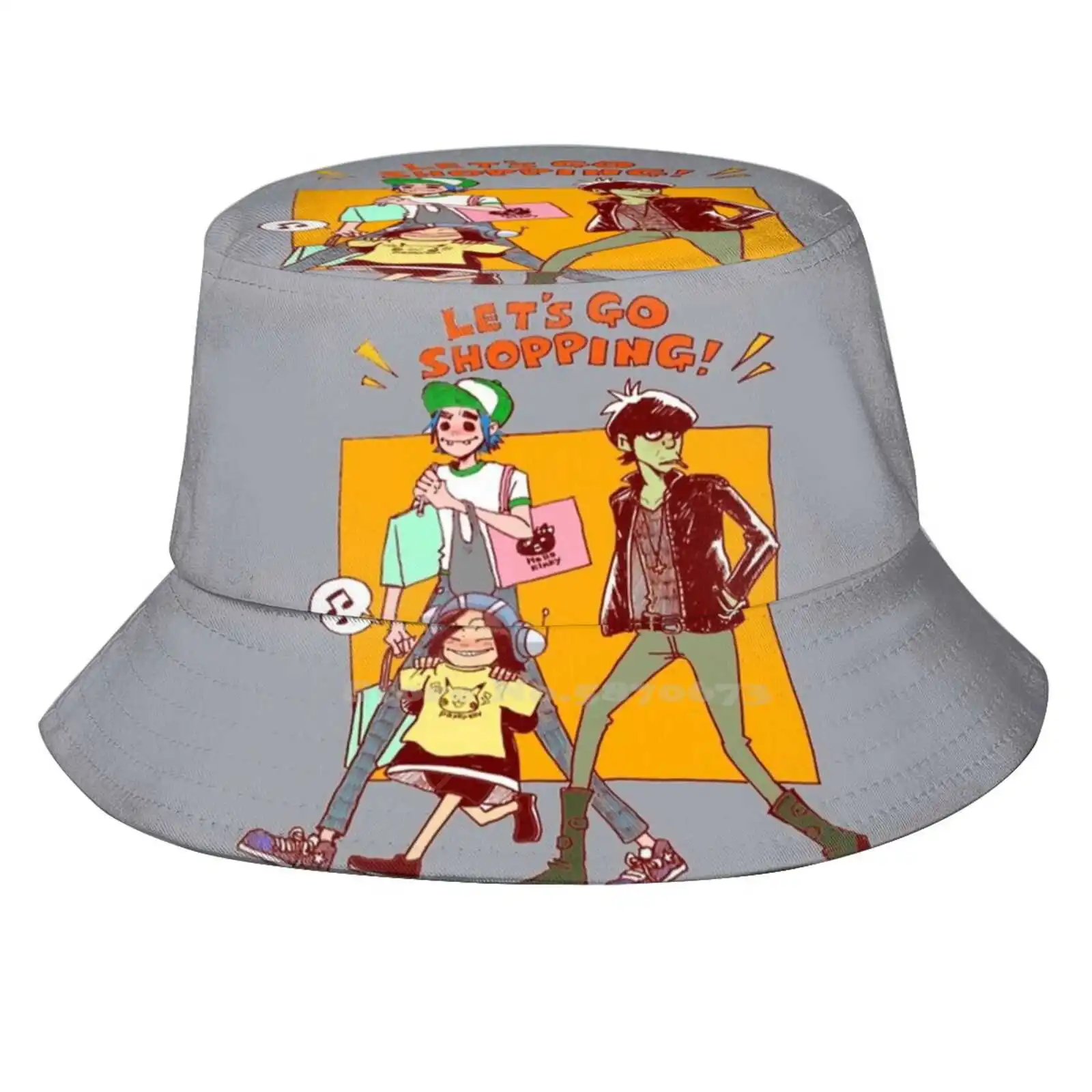 [Jap] Lets Go Shopping Outdoor Sun Fishing Panama Cappelli Musica 2D Blur Murdoc Album Black Gorilla Indie Band Britpop Noodle