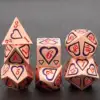 7 Pcs Love Heart DND Metal Dungeon and Dragon D&D Dice Set RPG D and D Role Playing Games Dice 1
