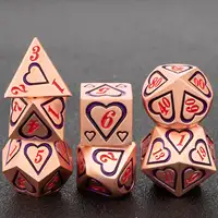 7 Pcs Love Heart DND Metal Dungeon and Dragon D&D Dice Set RPG D and D Role Playing Games Dice 1