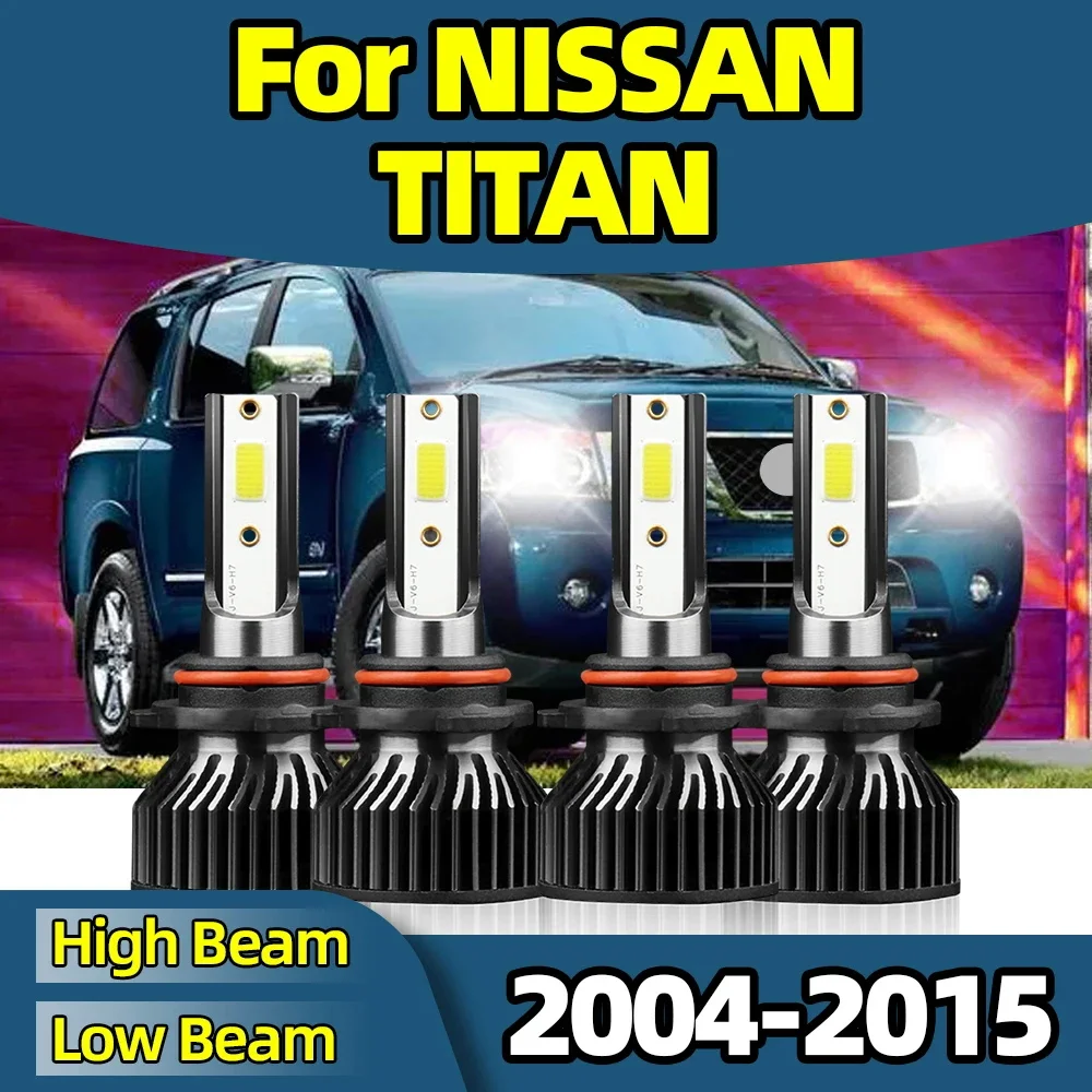 Roadsun 9005 9006 방수 습기 및 방진 LED 헤드라이트 전구, 자동차 램프, 닛산 타이탄 2004-2015, IP68, 6000K, 120W, 12V
