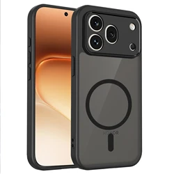 Magsafe Shockproof Silicone Bumper with Clear Airbag and Hard Matte Back Cover for Honor 600 Pro (For Magsafe Case)