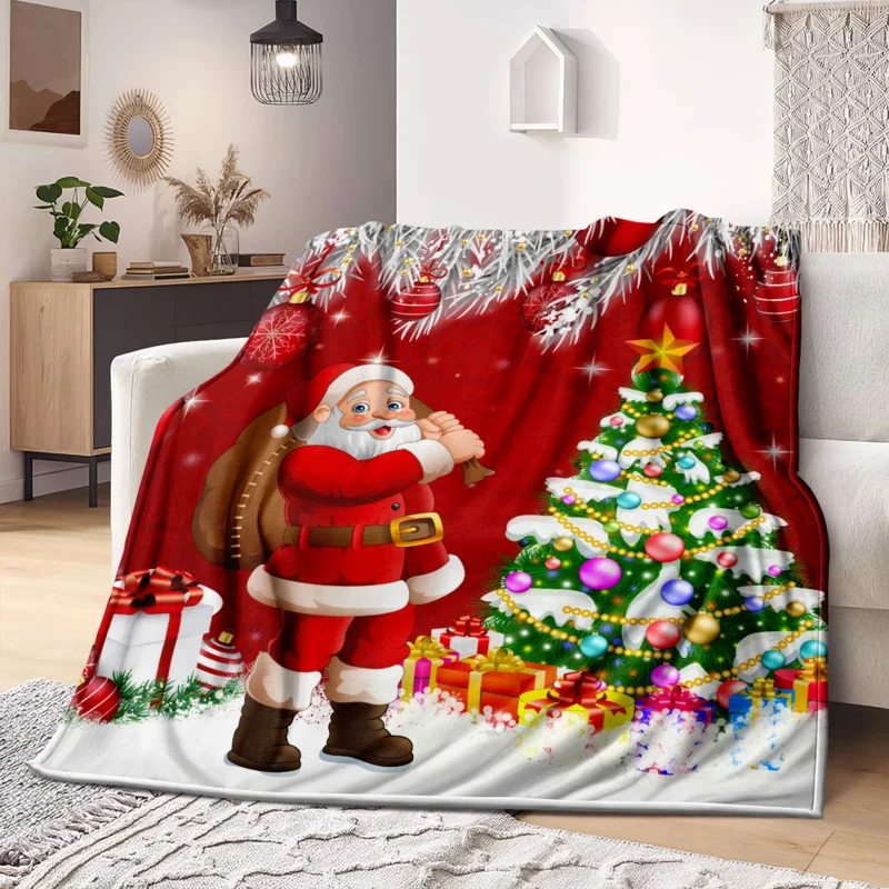 

Christmas Blanket Microfiber Super Soft Throw Blankets For Bed Bedspread Sofa Decorative Camping Picnic Winter Warm Blanket
