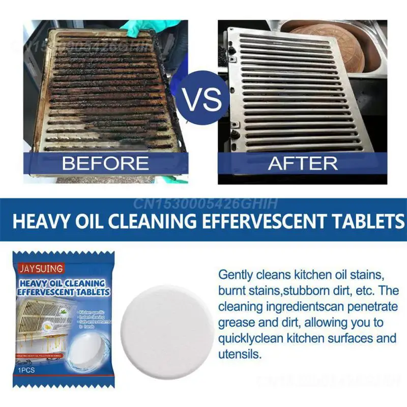 1/2/3PCS Stove Cleaning Sheet No Longer Need To Scrub Non-toxic Effective Kitchen Grease Cleaner Clean Effervescent Tablets