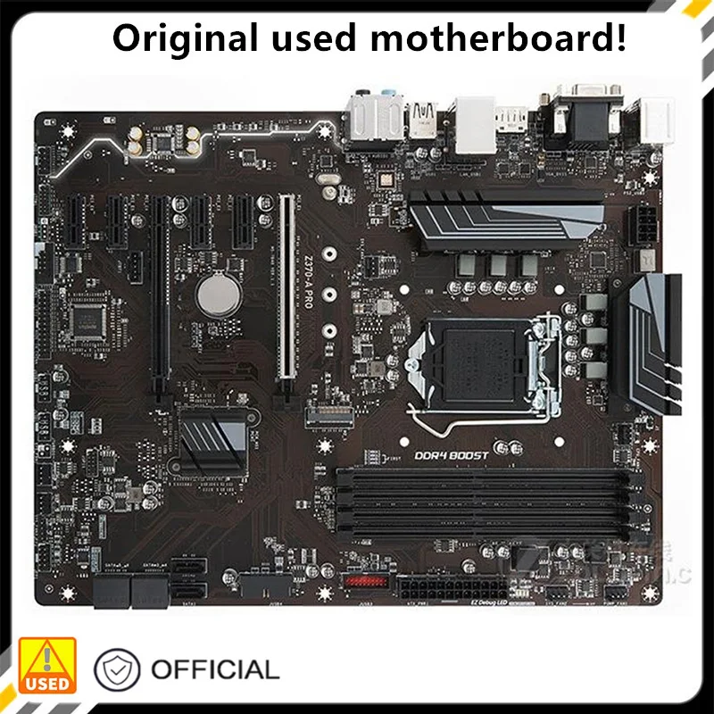 Per Z370-A Pro Originale Usato Desktop Intel Z370 64Gb Ddr4 Scheda Madre Lga 1151 I7/I5/I3 Usb3.0 Sata3