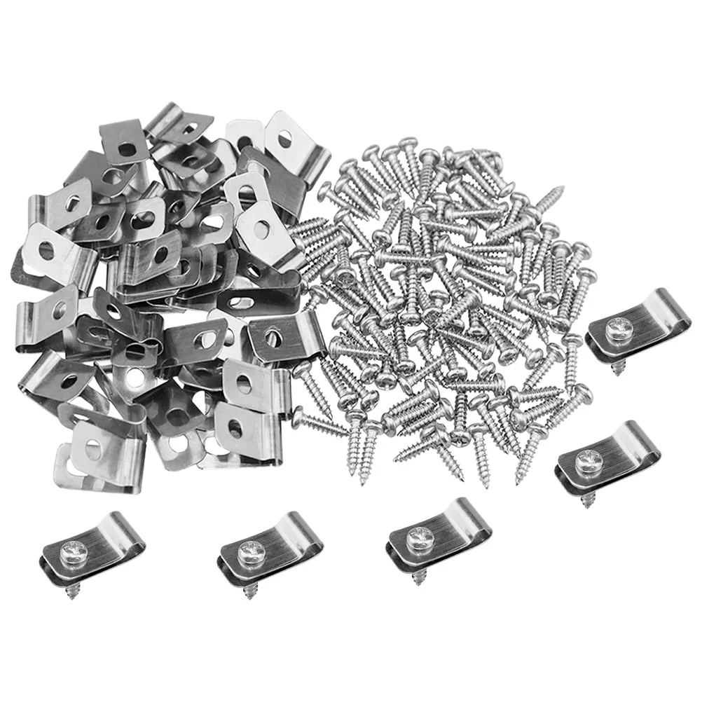 

100Pcs Wire Cage Buckle Clips Aluminum Wire Cage Clips Cattle Sheep Fence Fastener Clips