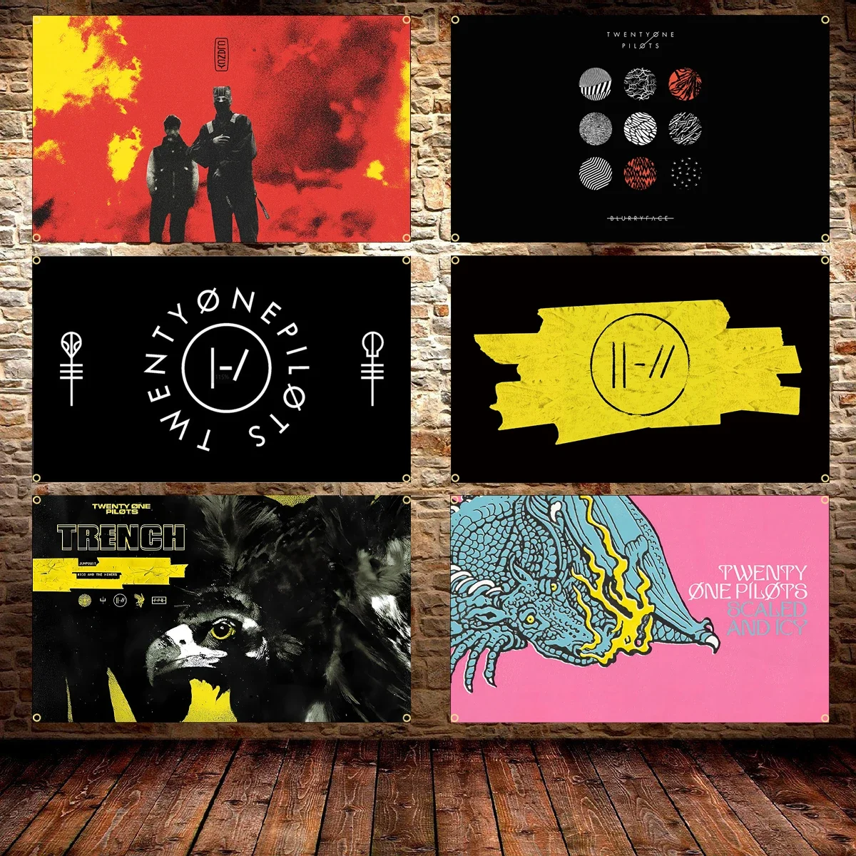 90X150CM 3X5Ft Twenty One Pilots Flag Polyester Printing Band Banner For Room Decor Tapestry