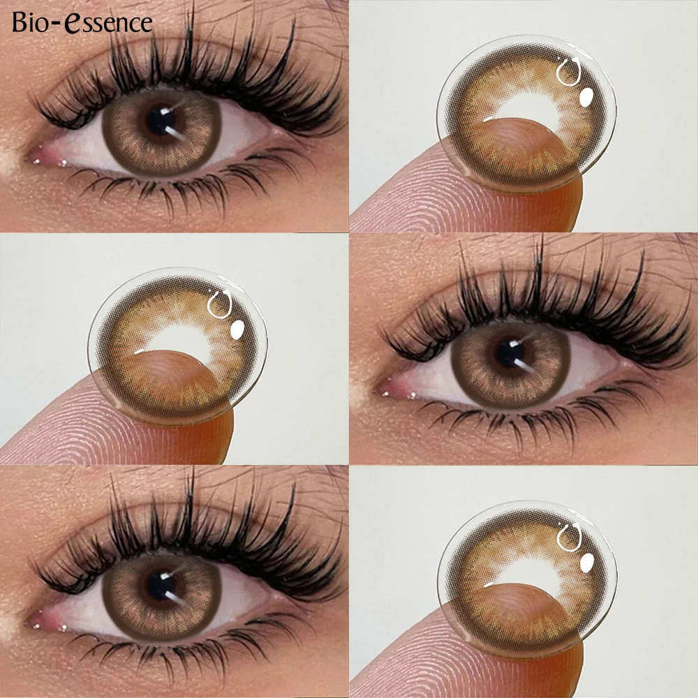 Contact Lenses 2pcs Natural Color Contact Lenses for Eyes Brown Lenses Bio-essense Korean Yearly Beauty
