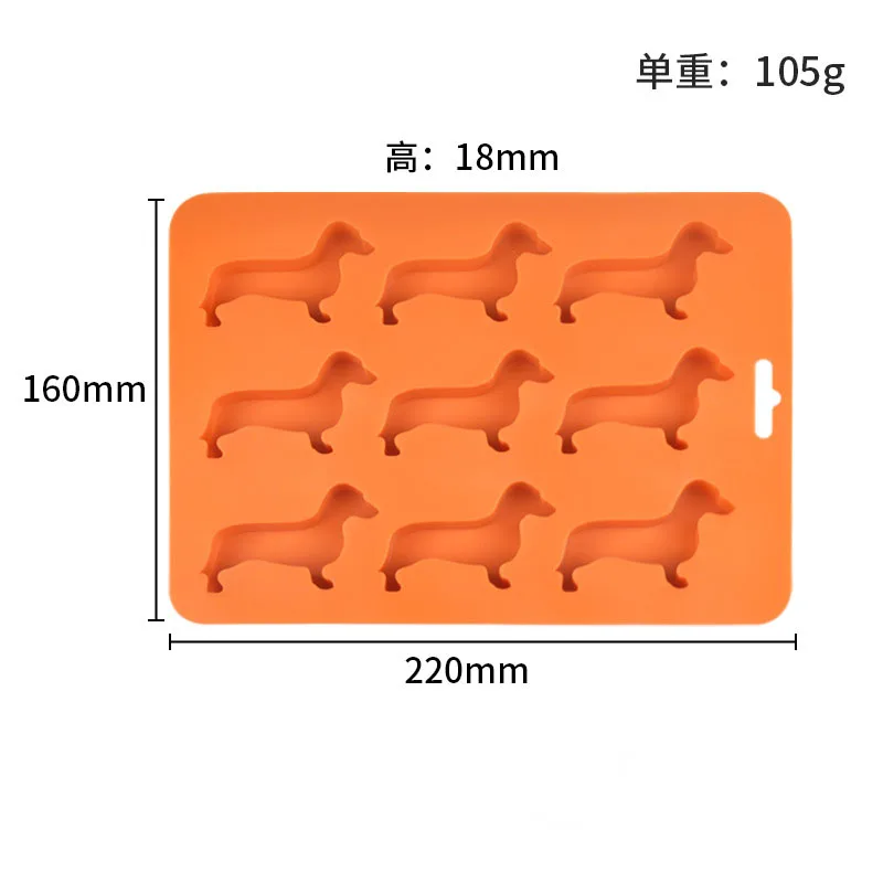 3D Dachshund Chocolate Cake Mold Beer Ice Cubes Party DIY Fudge Baking and Cooking Decoration silicone ice cube maker ice maker
