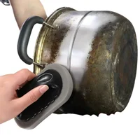 Reusable Emery Magic Sponge - Kitchen Pot Brush with Handle for Easy Cleaning and Decontamination - Washable and Eraser Cleaning 2