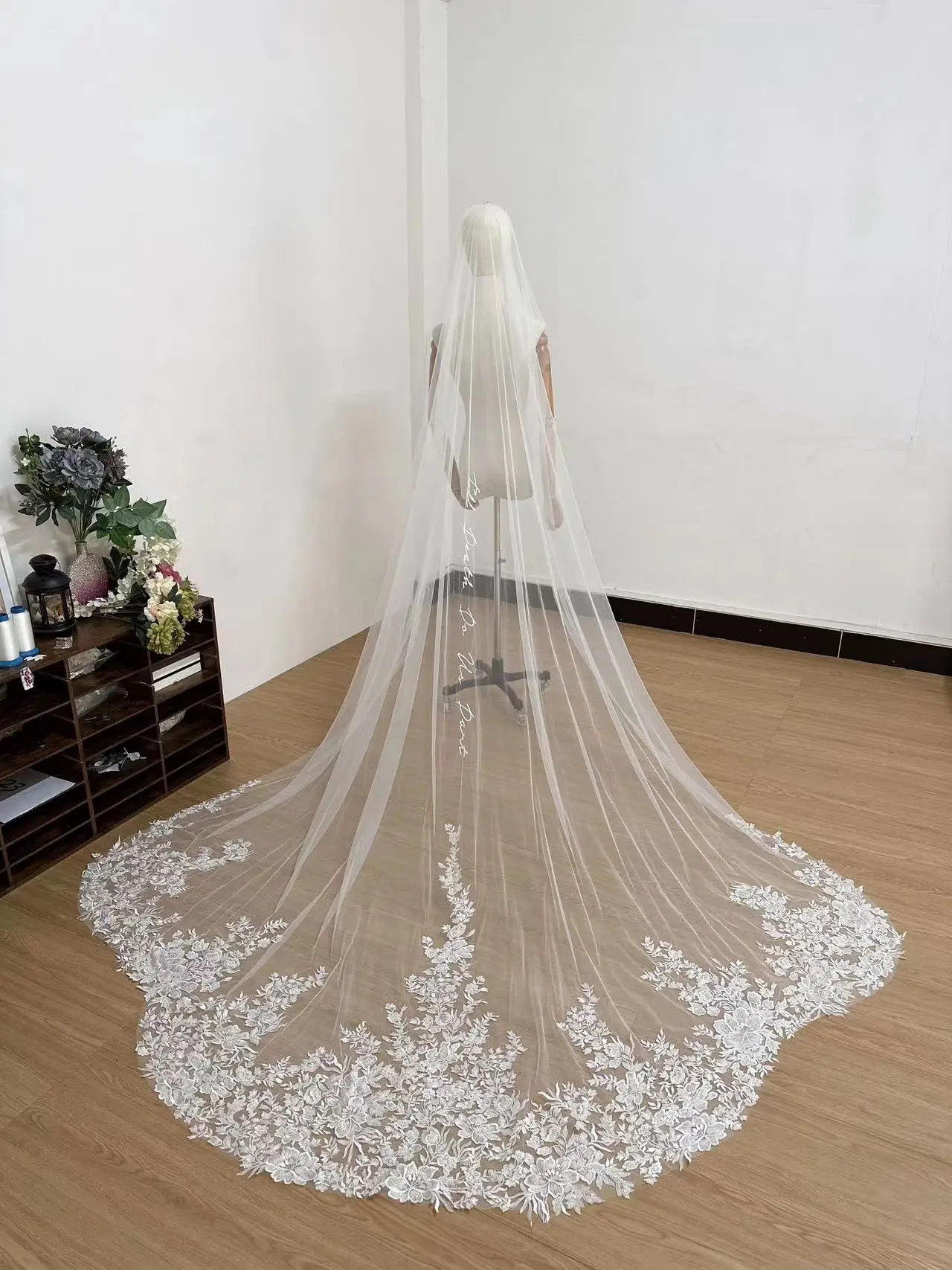 Acconciatura Sposa Velo Da Sposa Ricamato A Mano Velo Di Foglia Di