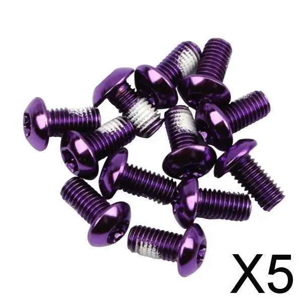 

5x12x болты для дискового тормоза T25 m5x11, 5 мм, крепежные винты для дорожного велосипеда, фиолетовый