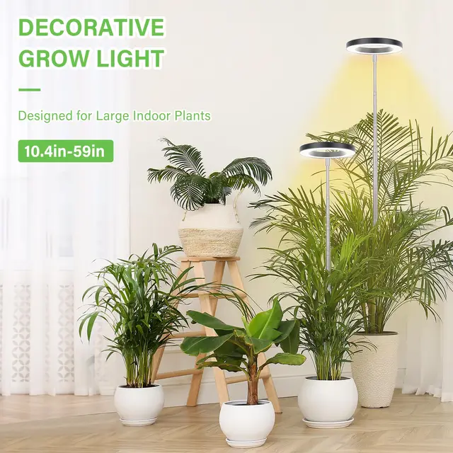 Lampada Per Piante LED 72 Luci Spettro Completo - Timer 3/9/12h, Altezza Regolabile 40-152 Cm, Per Interni E Coltivazione - Foto 10