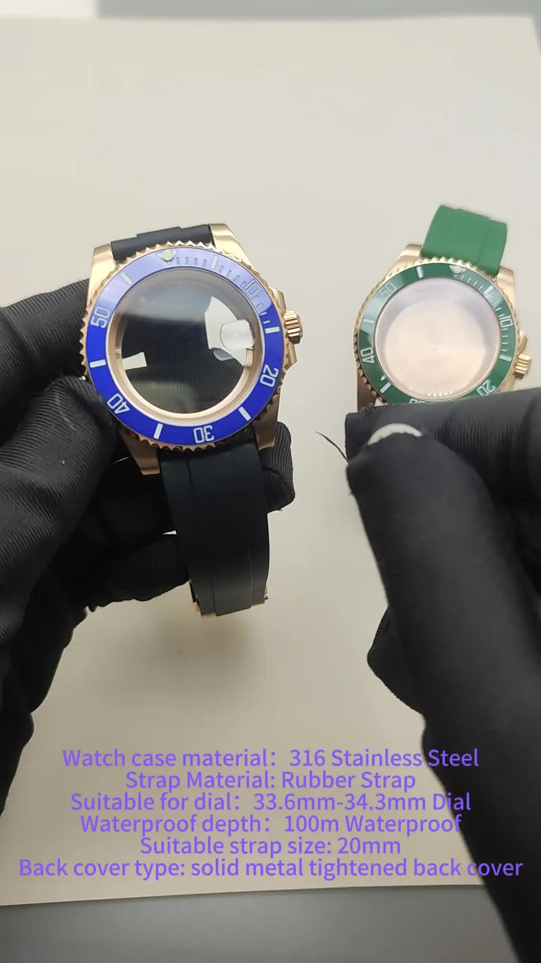Водонепроницаемый корпус часов SUB для дайвинга 20 бар 40 мм Seiko NH34 NH35 NH36 NH38 Miyota8215 ETA2824