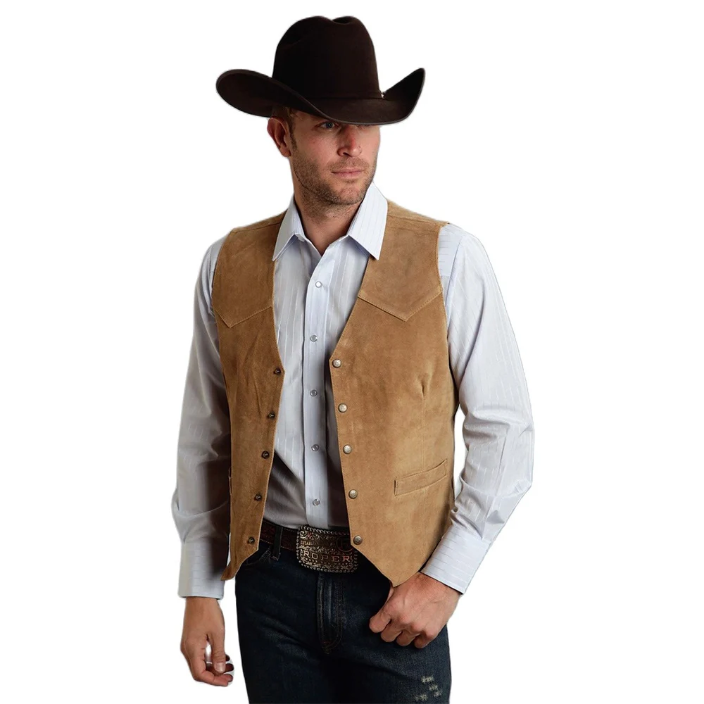 

Men's Suit Vest Lapel Slim Fit Vest Western Denim Vests Men's Casual Waistcoat Steampunk Suit Male Groomsmen For Weddining