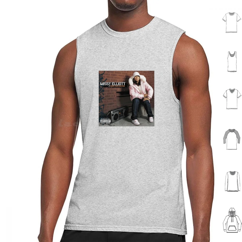 Missy Pink Jacket Tank Tops Print Cotton Music Vintage Band Retro 90S Rap Girls Beautiful Cute Beauty Rapper Singer Song