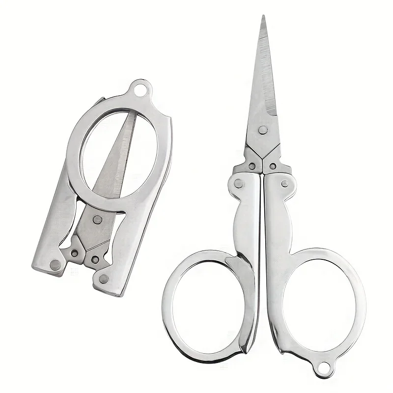 Stainless Steel Foldable 1/3pcs For Travel Emergencies Tailor Scissors Scissors Mini Portable Pocket Scissors