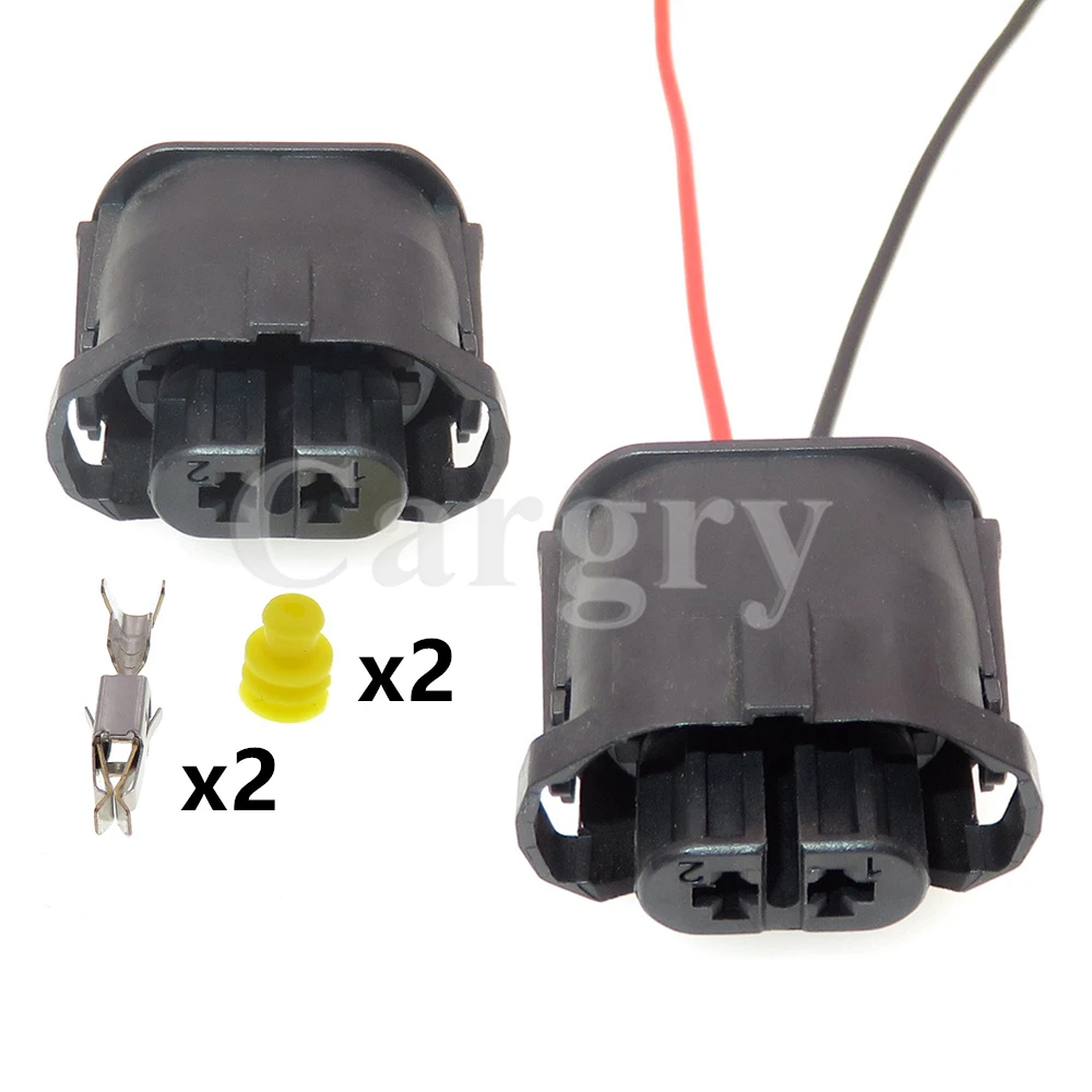 

1 Set 2P Automobile Fog Light Waterproof Socket For BMW 1-1355668-2 Car Starter Cable Harness Sealed Connector
