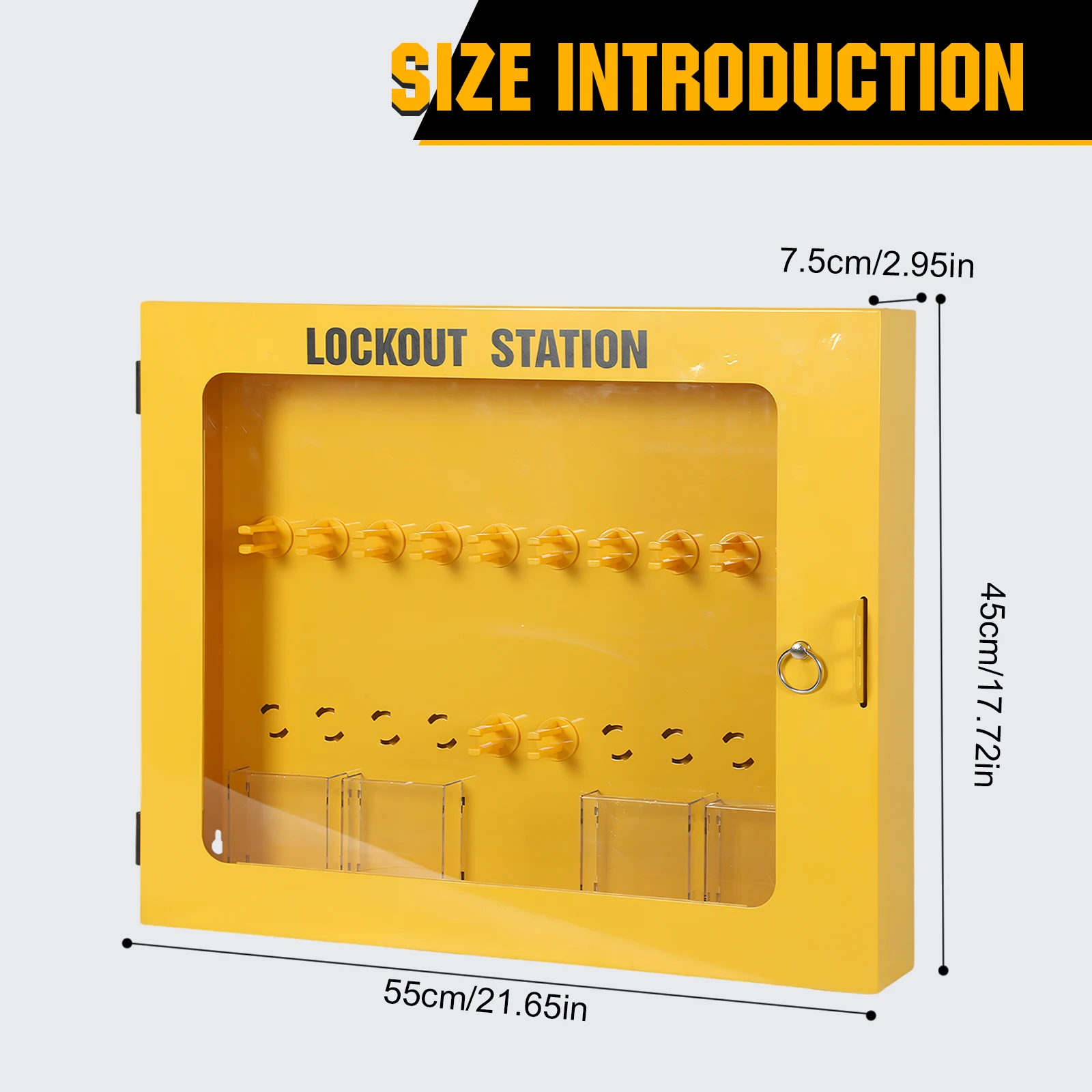 Lockout Tagout Station Heavy Duty Metal Lockout Tag Out Equipment Safety Lockout Tool Box for Industrial Maintenance