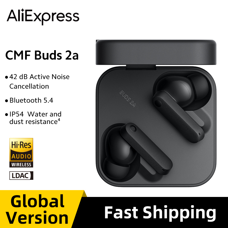 NEW Fast Shipping Global Version CMF Buds 2a Earphone Bluetooth 5.4 12.4mm Driver 42dB ANC 4HD Mics Up to 31H of playback IP54