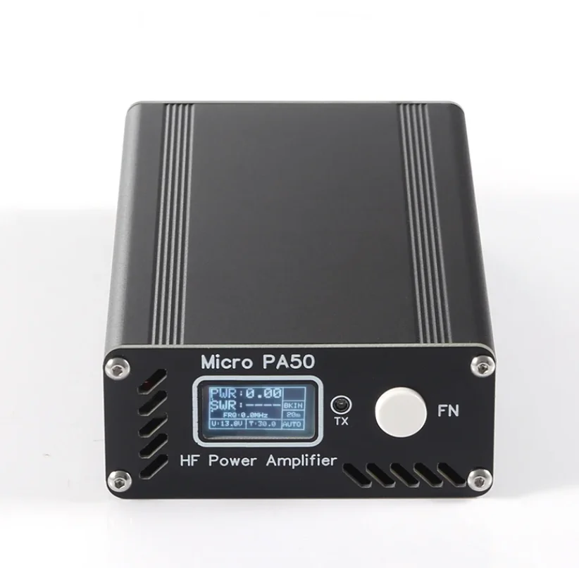 Micro PA50-3 50W 3.5MHz-28.5MHz 1.3inch OLED Screen Intelligent Shortwave HF Power Amplifier SWR Meter LPF Filter update PA50 + shortwave antenna