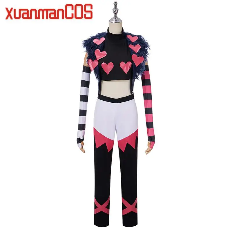 

Anime Velvette Cosplay Hazbin Costume Hostel Fancy Outfit Roleplay Prom Halloween Christmas Costumes Red Performance Suit