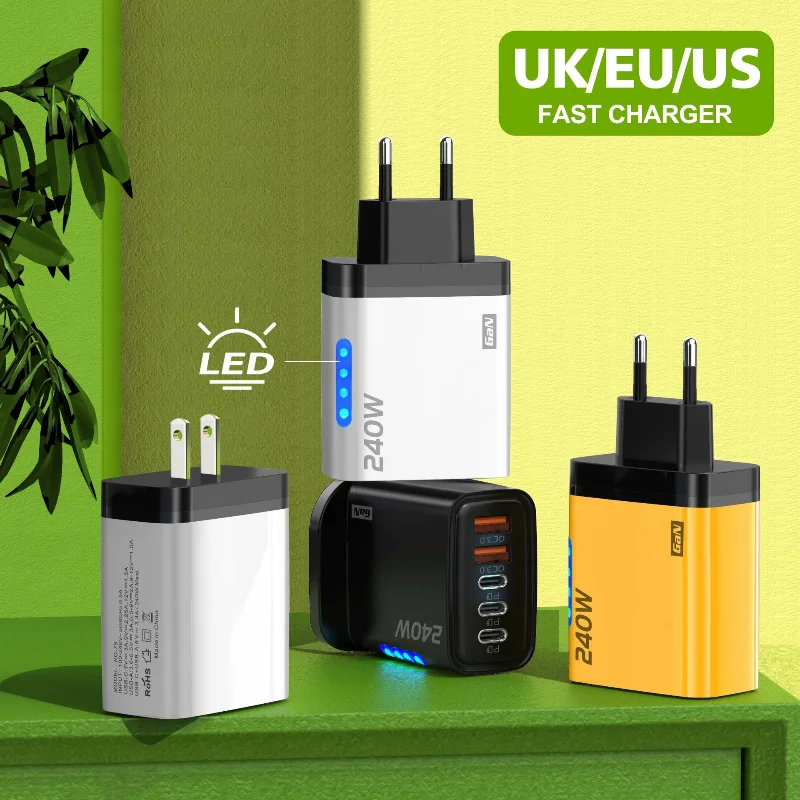 รูปสินค้า อะแดปเตอร์ชาร์จเร็ว GaN 240W 5 พอร์ต ชาร์จได้ทุกอุปกรณ์