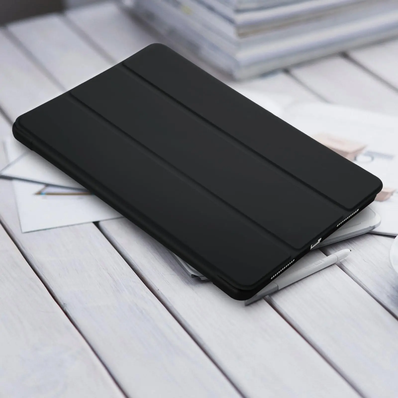 FANSONG Case For Lenovo Tab M11 2024, Tablet Cover For Lenovo Tab M11 11 Inch TB330FU TB330XU TPU With Auto Wake/Sleep Magnetic Closure Smart Cover Flip Stand (Black - View #3