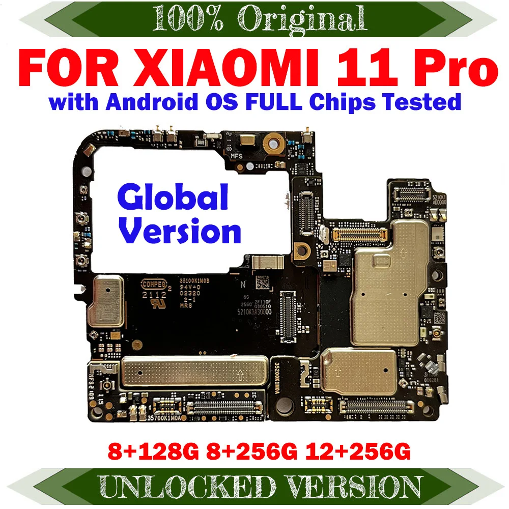 Global Version Motherboard For Xiaomi Mi 11 11Pro 11 Ultra Mi11 Lite xiaomi motherboard mobile motherboard
