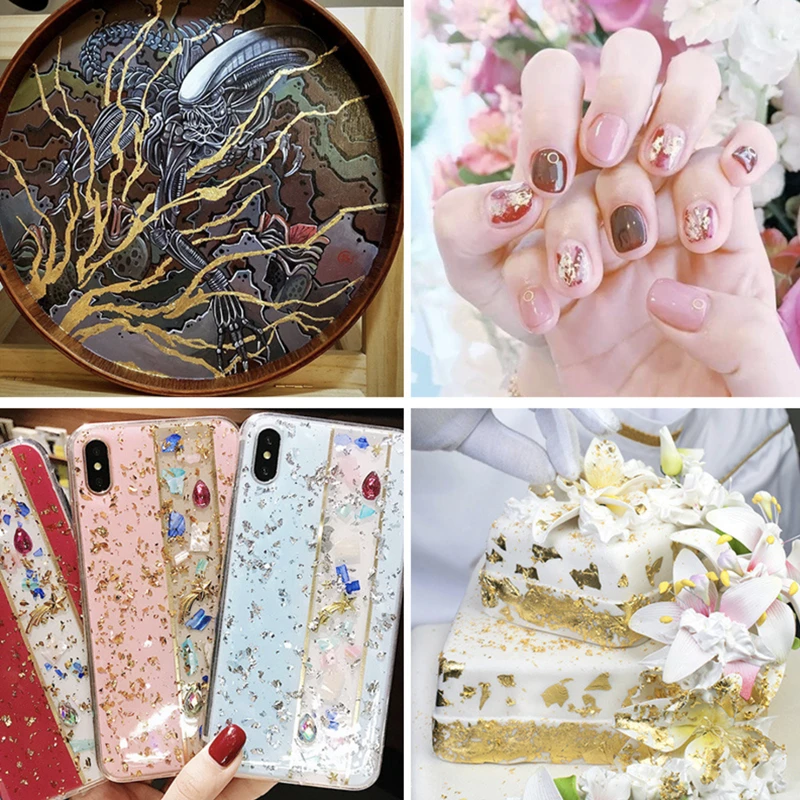 20g Unregelmäßigen Shell Flakes Schillernden Pailletten Folie Aufkleber Konfetti für Epoxy Harz Form Füllstoff Nail art DIY Schmuck Zubehör – Detail 10