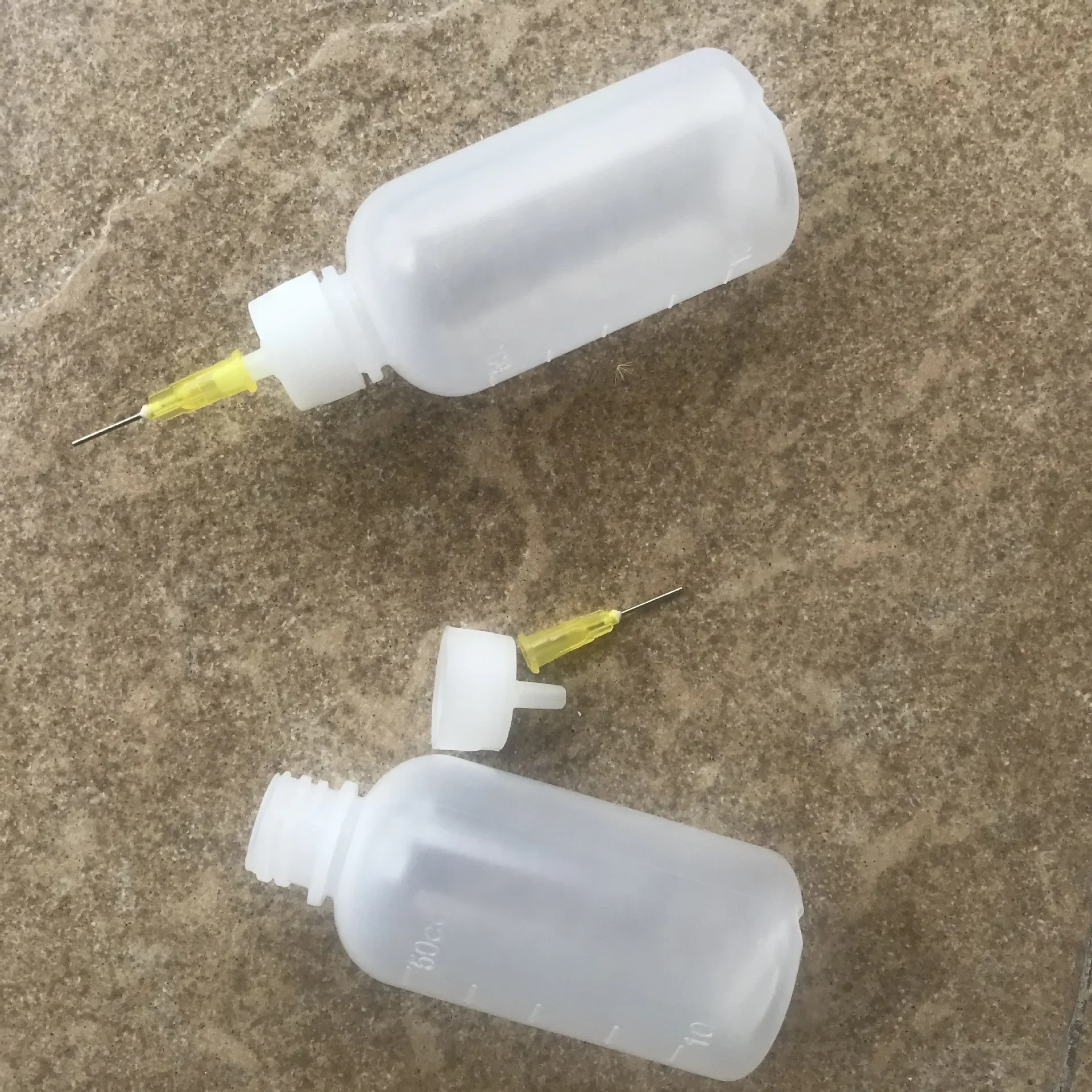 Squeeze Bottle Needle Dispenser Bottle 20Pcs Art Bottle 30ml 50ml 100ml Needle Tip Glue Bottle Squeeze Liquid Flux Dispenser Applicator Plastic Dispensing Container