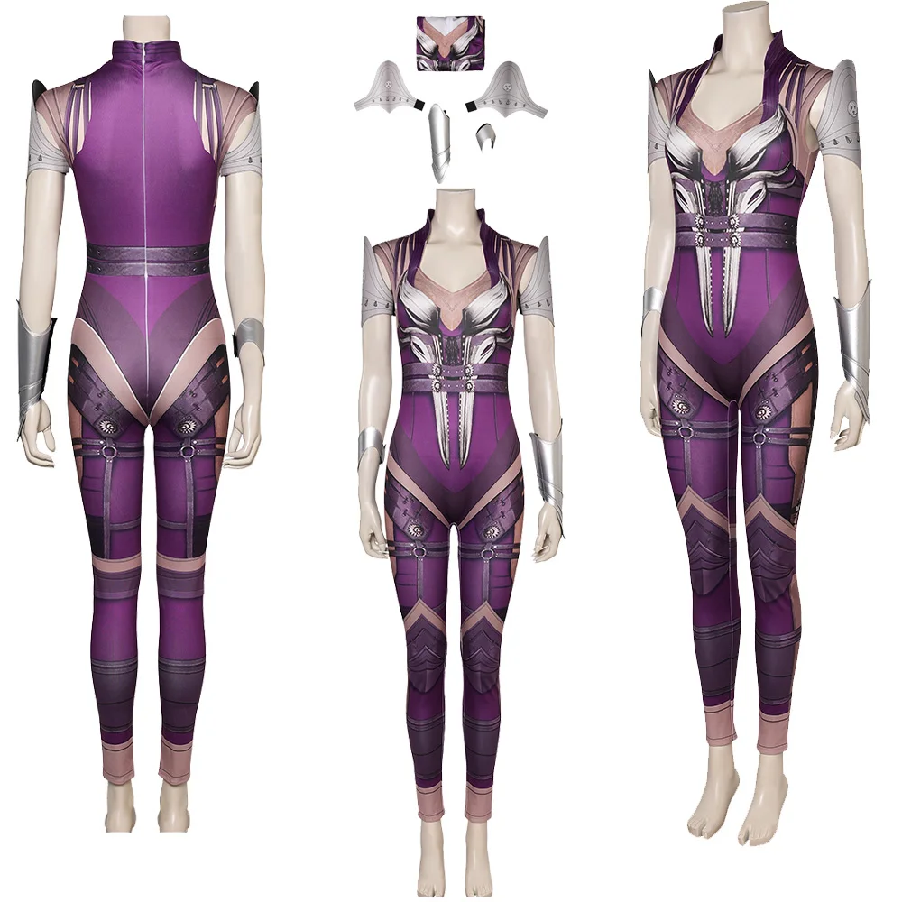 

Костюм для косплея по мотивам игры Mortal Cos Kombat Sinedl, комбинезон для взрослых, Женская Фантазийная одежда, костюм для Хэллоуина, карнавала