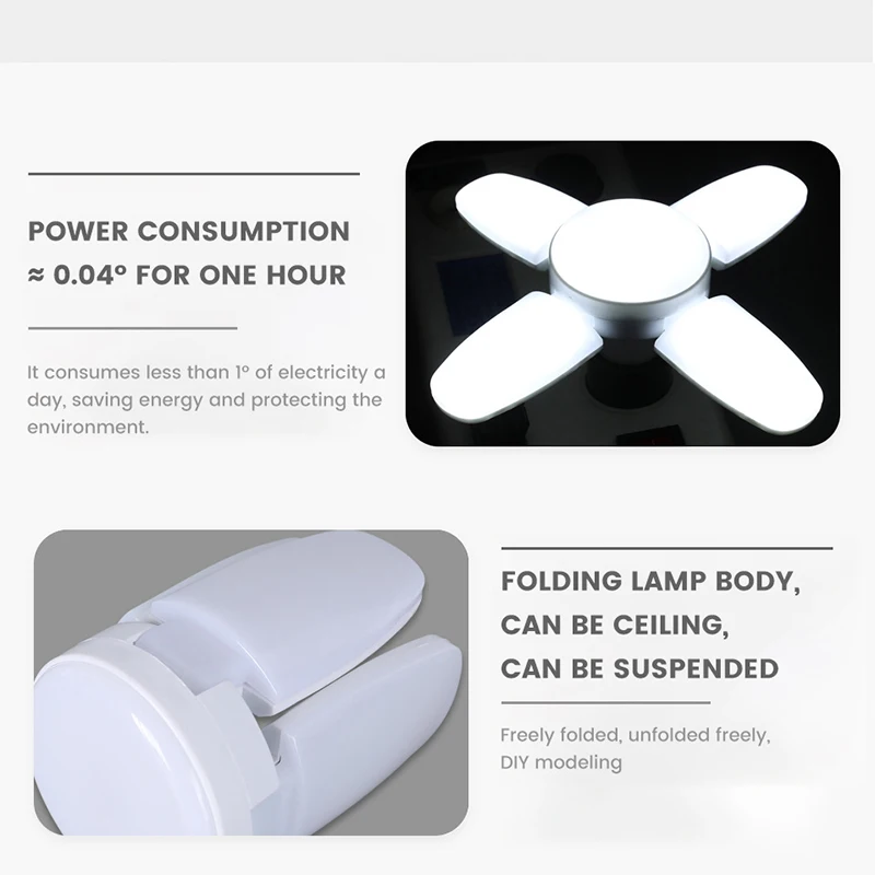 28W Foldable LED Fan Bulb 3