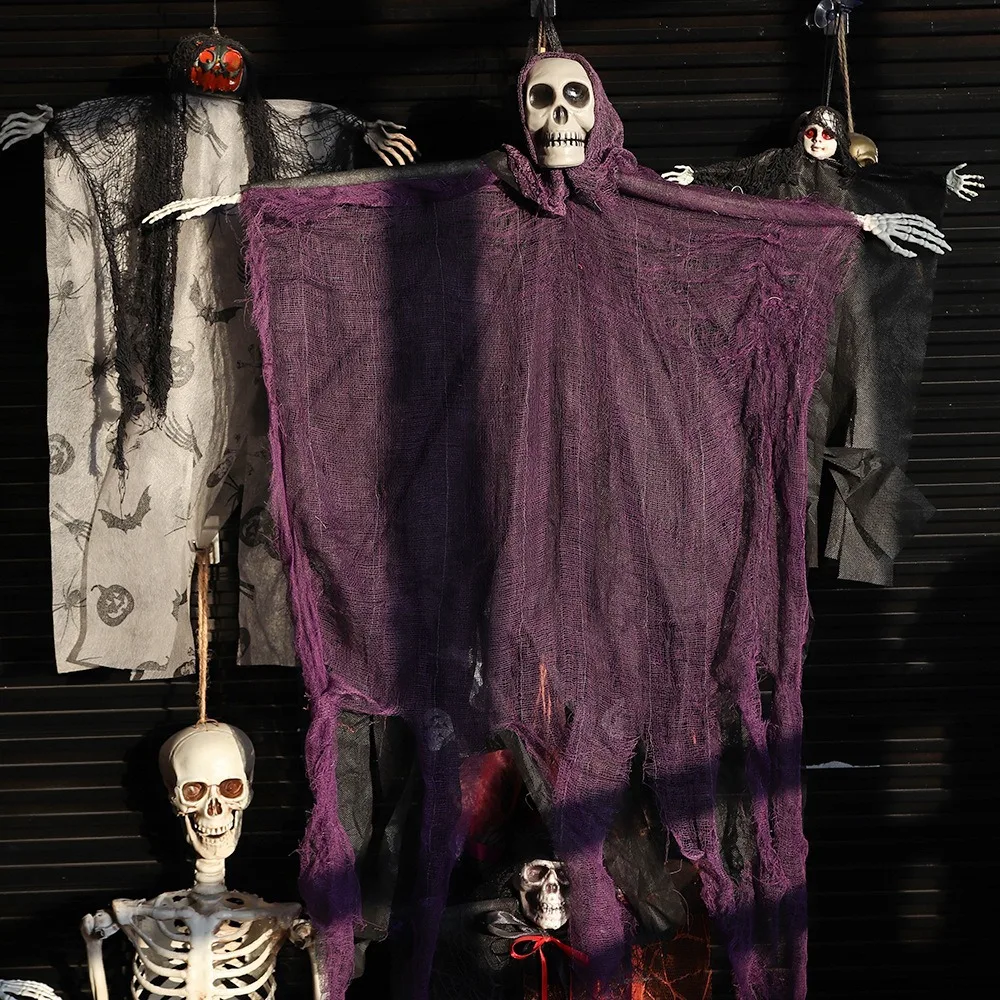 Spooky Hanging Skeleton Ghost Decoration