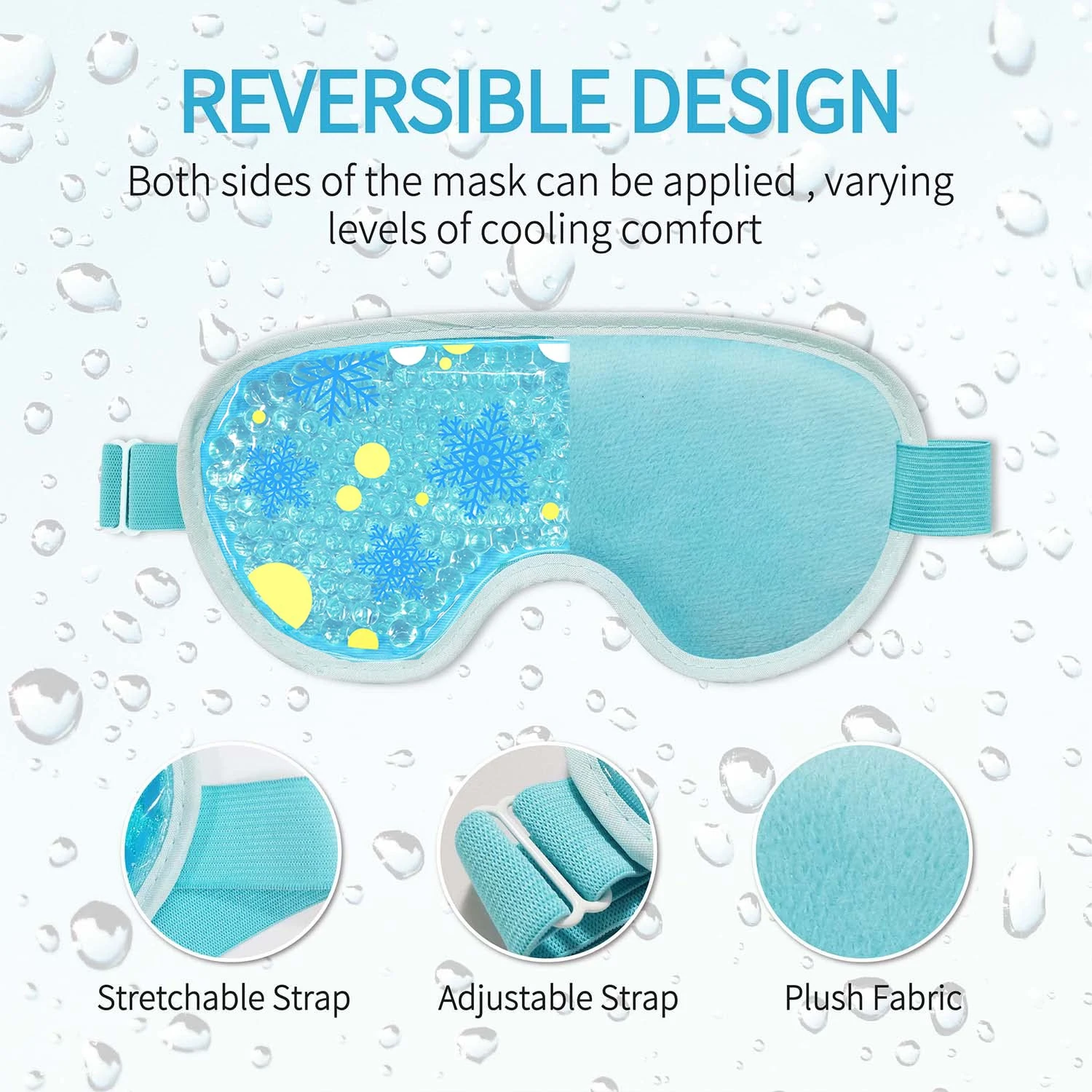 Cooling Eye Mask with Gel Bead Reusable Cold Compress Ice Pack Sleeping Eye Cooling Pad for After Eyelid Surgery Skin Care Tools