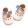 Baby Girls Princess Shoes, Soft PU Leather Embroidery Flower Non-slip Bottom First Walker Shoes Toddler Shoes 1
