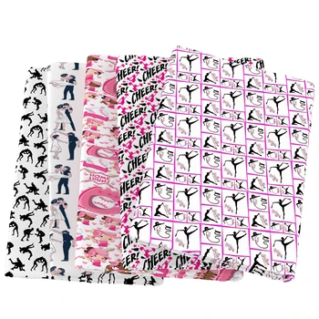 Gymnastics Girl Cheer Polyester Cotton/100% Pure Cotton Fabric Sewing Quilting Fabrics Needlework Material DIY Cloth ,1Yc14072 1