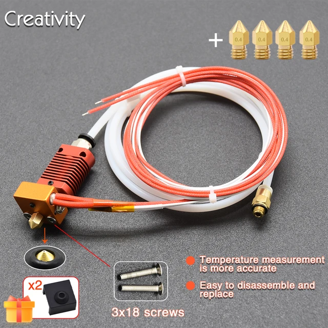 For Ender3v2/cr10s Pro/cr10 V2 J-head Hotend Kit Aluminum Heat