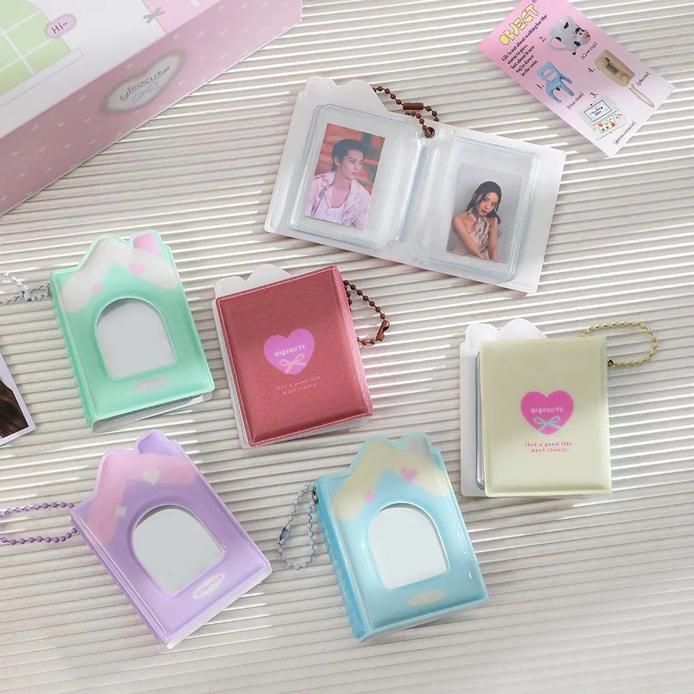 

Korean Style Idol Small Card Collection Book Mini Cartoon Photo Album Hollow Picture Storage Case