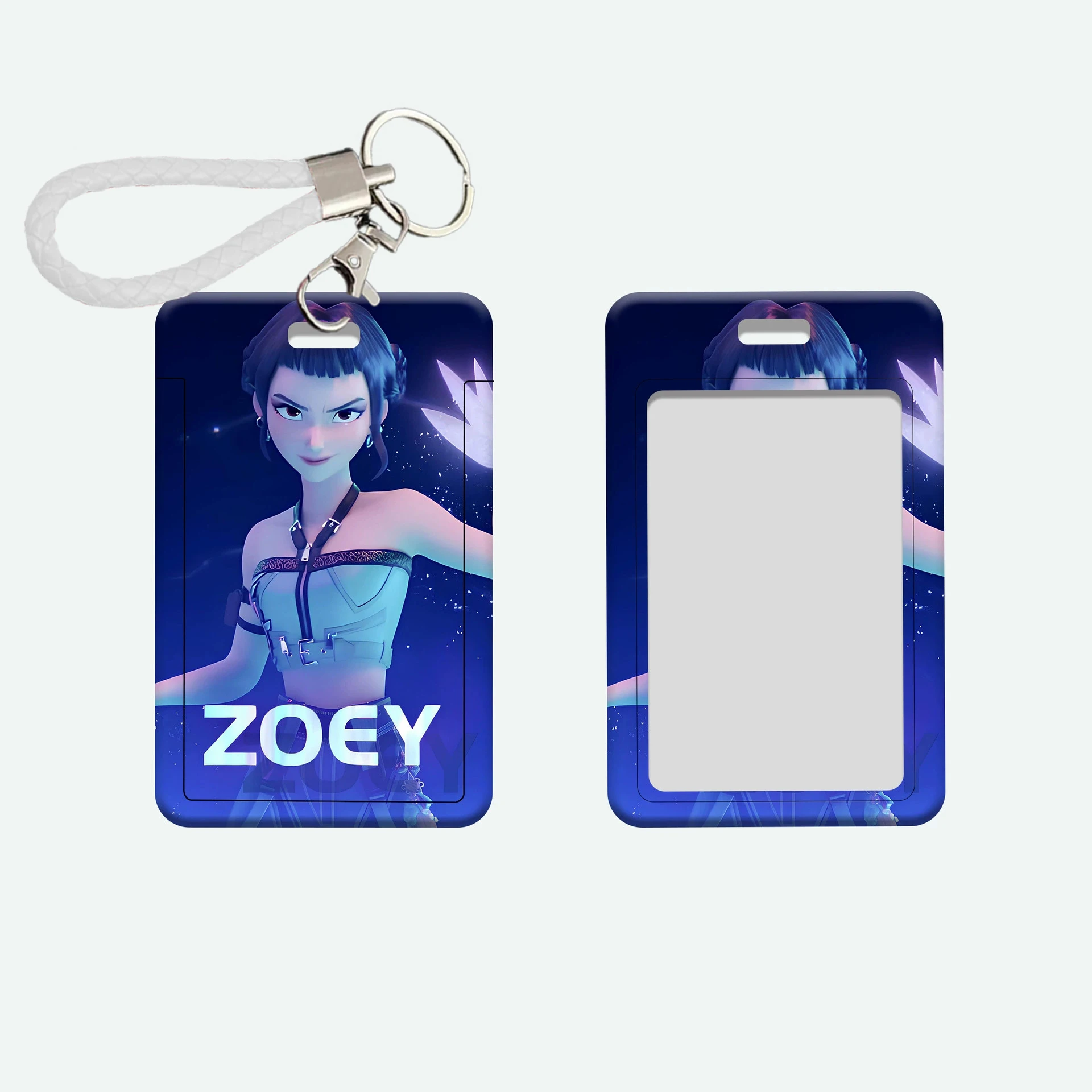 Porte-badge Avec Lanière Amovible Design Anime - Pour Carte D'identité, Clés, Badge | Dimensions 11x6,9 Cm, ABS, étanche | Idéal école, Bureau, événement
