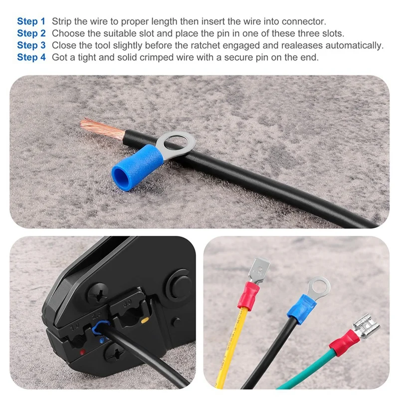 

HS-30J Multifunctional Ratchet Wire Pressing Pliers With 700 Pieces Of Terminal Cold Pressing Pliers Set Easy To Use