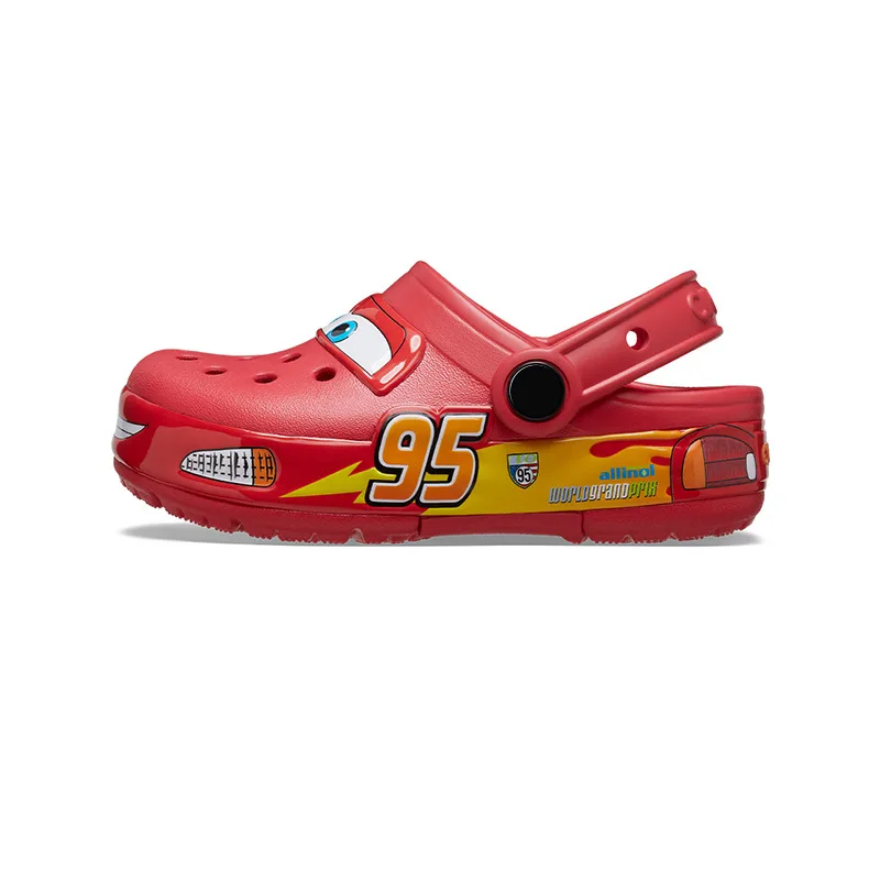 New Aoger Disney Lightning Mcqueen Crocs Child Pixar Waterproof Summer Slippers Outdoor Beach Holey Shoes Sandals Kid Flip Flops