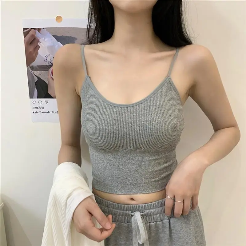 Sexy White Corset Tops Womens 2022 Fashion Summer Casual Black Bustier Crop Top Y2k Streetwear Camis Gray Halter Tank Top Femme lace camisole