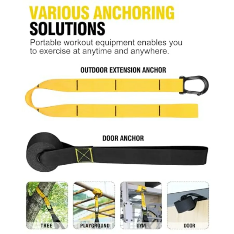 Home Resistance Training Kit, Resistance Trainer Fitness Straps for Full Body Workout, Bodyweight Resistance Bands with Handles,