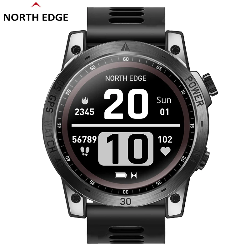 

NORTH EDGE CrossFit 3 GPS Watches Men Sport Watch 1.43 HD AMOLED Display 50M ATM Altimeter Barometer Compass Smartwatch for Men