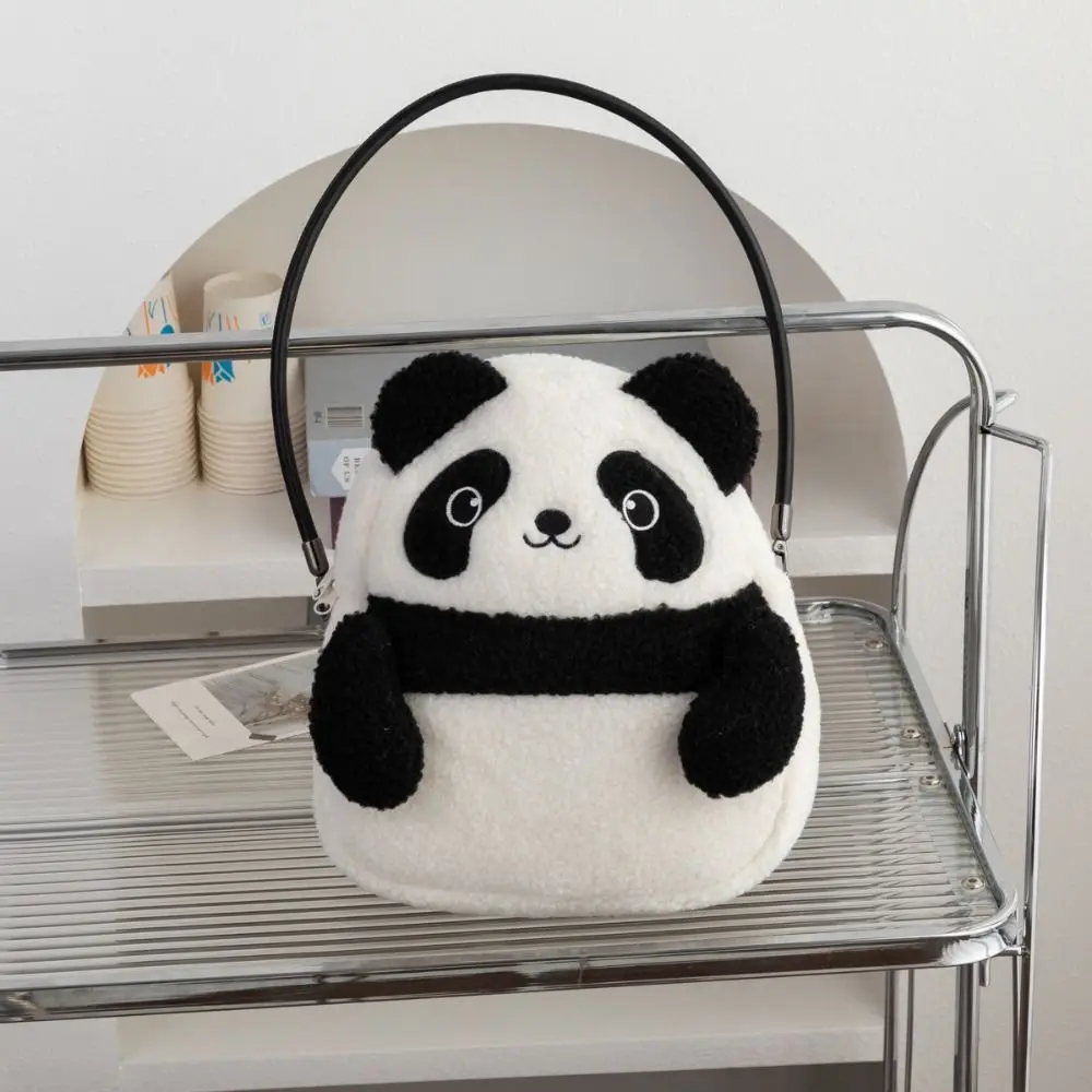 Casual Tote Bags Panda Panda Shoulder Bag Sweet Trendy Plush Rabbit Handbag INS Large Capacity Student Schoolbag Travel/Outdoor