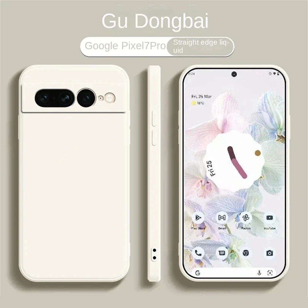 Liquid Silicone Shockproof Case - Soft, Solid Color TPU Cover