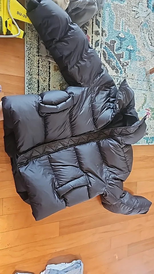 CHIC VEN Women Down Coats Long Sleeve New Soft Solid Lightweight Bread Down Jacket Female Warm Coat Lapel Outerwear Winter 2023 photo review