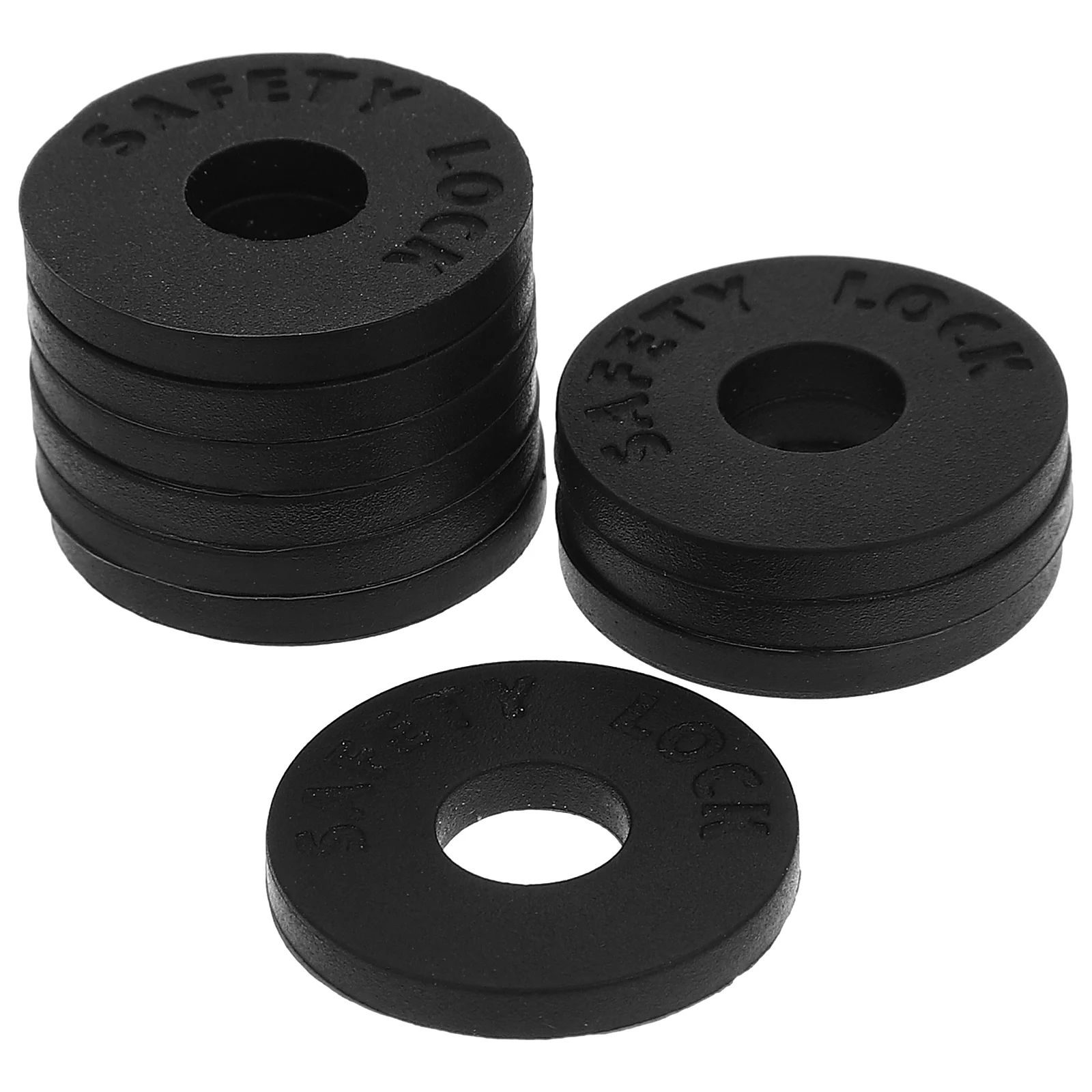 

10 Pcs Black Loght Instrument Safe Lock Pads Guitar Accessories Strap Accesories Belt Button Silica Gel Safety