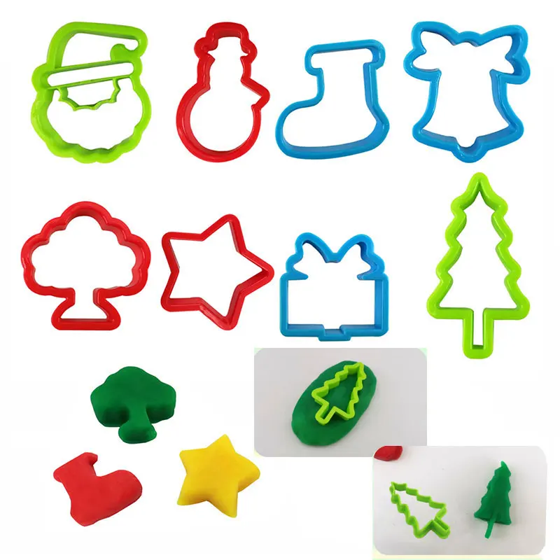 Children Dough Tool Set 3D Plastic Mold And Dough Clay Knife Mold Boys And Girls DIY Toy Cutting Roller Game Accessories Play Dough Tools
